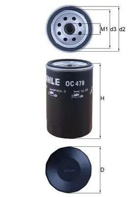 Eļļas filtrs MAHLE OC479