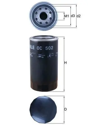 Eļļas filtrs MAHLE OC502