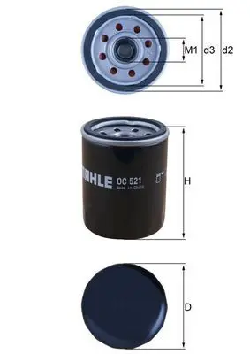 Eļļas filtrs MAHLE OC521