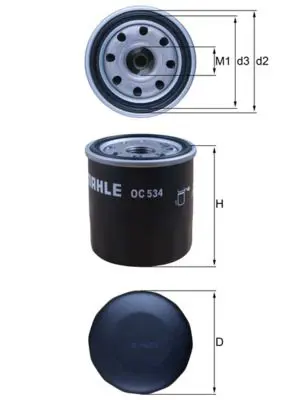 Eļļas filtrs MAHLE OC534