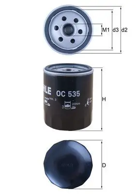 Eļļas filtrs MAHLE OC535