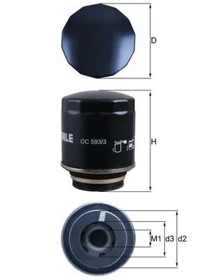 Eļļas filtrs MAHLE OC5933