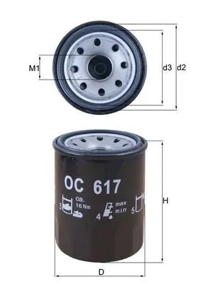 Eļļas filtrs MAHLE OC617