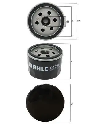 Eļļas filtrs MAHLE OC727