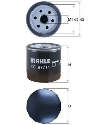 Eļļas filtrs MAHLE OC9771