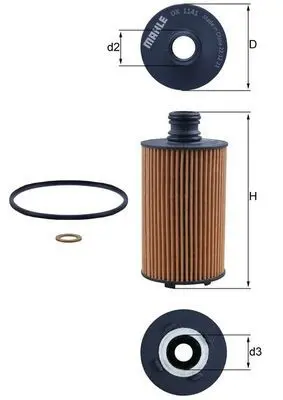 Eļļas filtrs MAHLE OX1141D