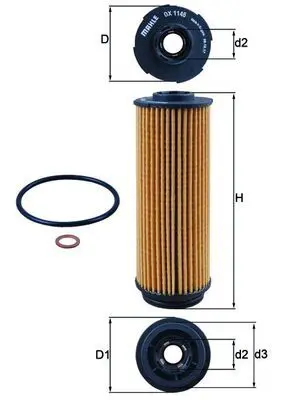 Eļļas filtrs MAHLE OX1146D