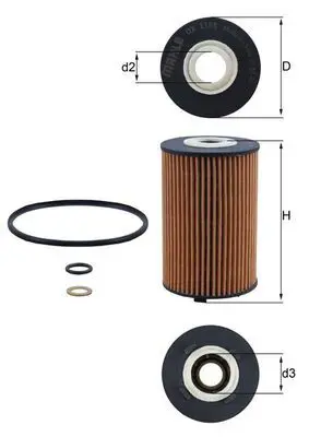 Eļļas filtrs MAHLE OX1158D