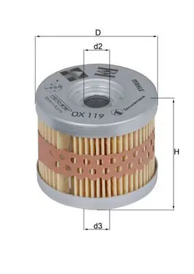 Eļļas filtrs MAHLE OX119