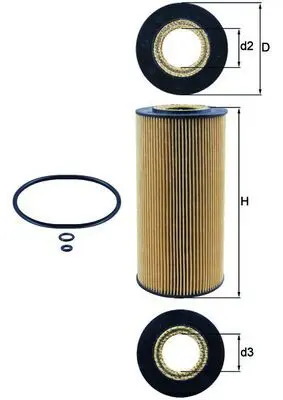 Eļļas filtrs MAHLE OX1231D