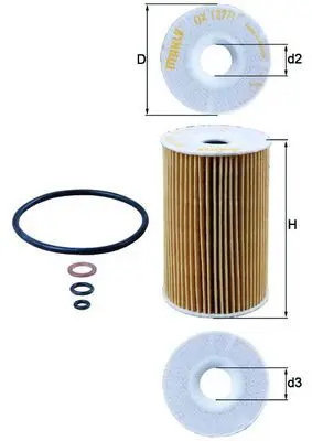 Eļļas filtrs MAHLE OX1271D