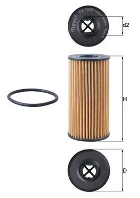Eļļas filtrs MAHLE OX1308D