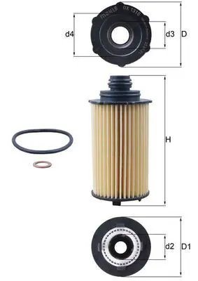 Eļļas filtrs MAHLE OX1310D