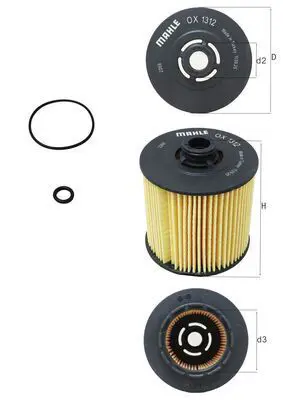 Eļļas filtrs MAHLE OX1312D