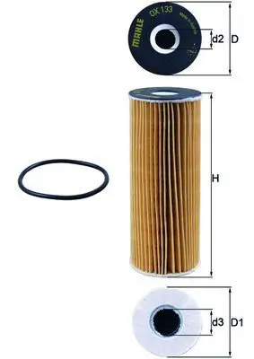 Eļļas filtrs MAHLE OX133D