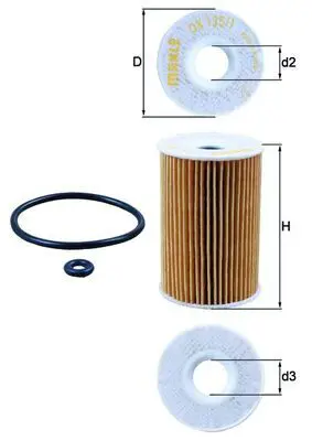 Eļļas filtrs MAHLE OX1351D