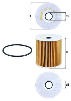 Eļļas filtrs MAHLE OX149D