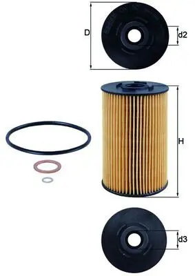 Eļļas filtrs MAHLE OX150D