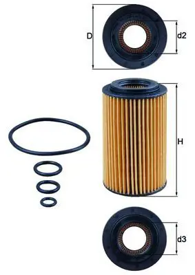 Eļļas filtrs MAHLE OX1537D