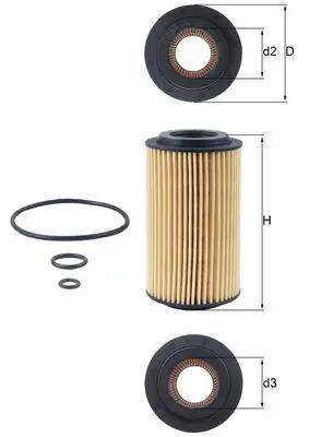 Eļļas filtrs MAHLE OX153D3