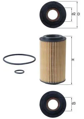 Eļļas filtrs MAHLE OX153D4