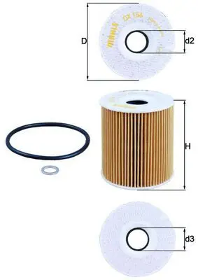 Eļļas filtrs MAHLE OX156D