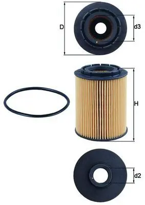 Eļļas filtrs MAHLE OX160D