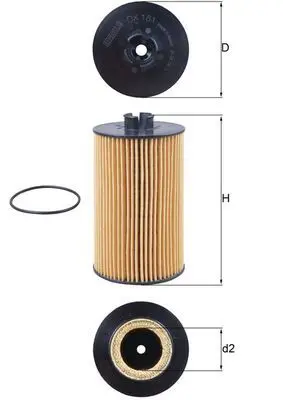 Eļļas filtrs MAHLE OX161D
