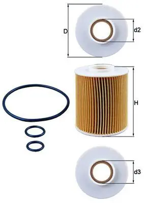 Eļļas filtrs MAHLE OX1634D