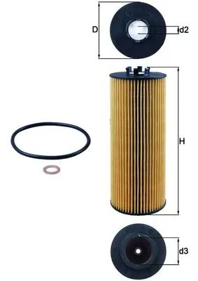 Eļļas filtrs MAHLE OX164D
