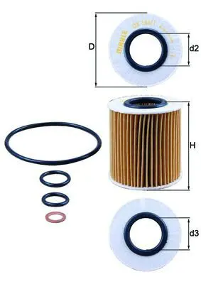 Eļļas filtrs MAHLE OX1661D