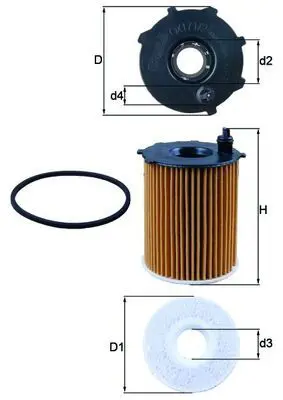 Eļļas filtrs MAHLE OX1712D