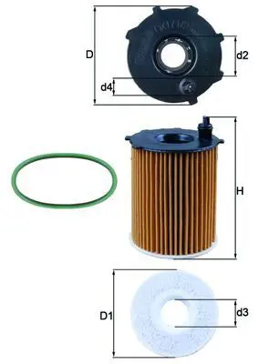 Eļļas filtrs MAHLE OX1712D1