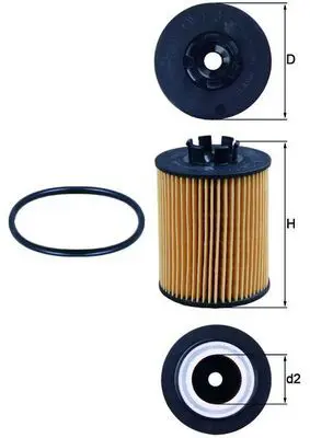 Eļļas filtrs MAHLE OX1732D