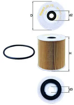 Eļļas filtrs MAHLE OX175D