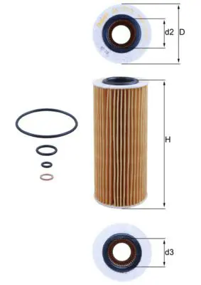 Eļļas filtrs MAHLE OX1773D