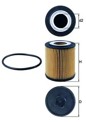 Eļļas filtrs MAHLE OX182D
