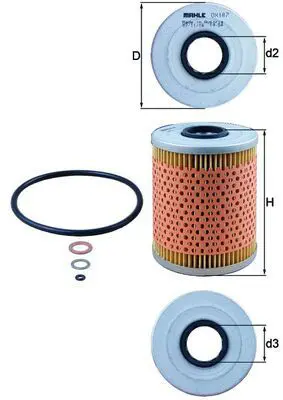 Eļļas filtrs MAHLE OX187D