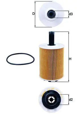 Eļļas filtrs MAHLE OX188d