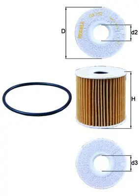 Eļļas filtrs MAHLE OX192D