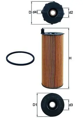 Eļļas filtrs MAHLE OX1961D