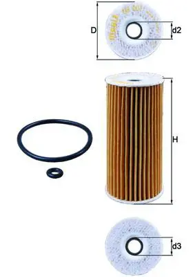 Eļļas filtrs MAHLE OX201D