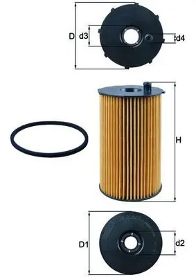 Eļļas filtrs MAHLE OX2052D
