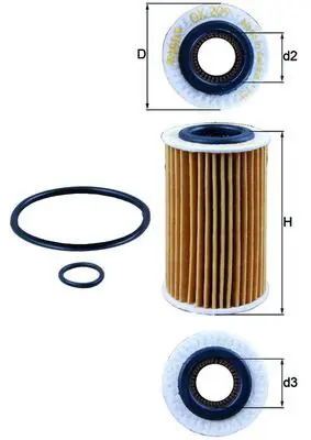 Eļļas filtrs MAHLE OX209D