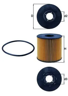 Eļļas filtrs MAHLE OX210D