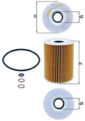 Eļļas filtrs MAHLE OX254D2