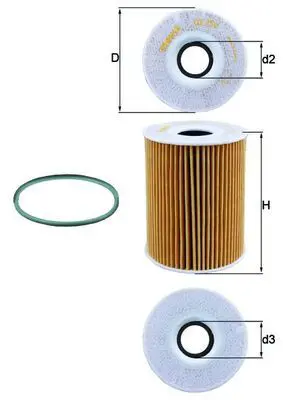 Eļļas filtrs MAHLE OX254D4