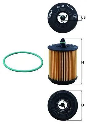 Eļļas filtrs MAHLE OX258D