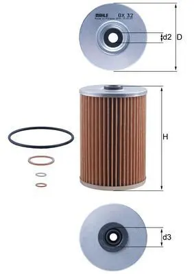 Eļļas filtrs MAHLE OX32D