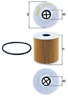 Eļļas filtrs MAHLE OX3392D